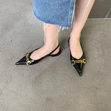 Xajzpa - Patent Leather Ballet Flats Pointed Toe Korean Shoes Casual Female Sneakers Shallow Mouth Ladies' Footwear Comfortable New