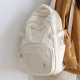 Xajzpa - Nylon Backpack New Large Capacity Multiple Pockets Men and Women Insert Buckle Travel Bag Unisex Schoolbag