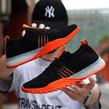 Xajzpa - Plus Size Light Weight  Mesh Men Sport Shoes Women Sneakers Man Black Orange Breathable Running Shoes Men's Sports Gym