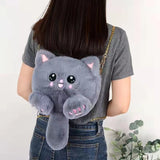 Xajzpa - New Fashion Plush Bag Women Animal Cat Shoulder Bag Girls Cute Fur Mobile Phone Bag Female Purse