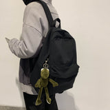 Xajzpa - Unisex Shoulder Backpack Casual Solid Color Hiking Backpack Outdoor Sport School Bag Large Capacity Travel Laptop Rucksack
