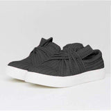 Xajzpa - Women Knitted Twist Slip On Sneakers