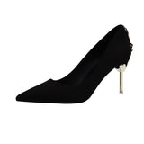 Xajzpa - Ladies High Heels Women Shoes Pumps High Heel Stiletto Sexy Wedding Shoes Woman 2023 Pumps Black Red tacones mujer