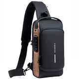 Xajzpa - Men's Multifunction Anti-theft USB Shoulder Bag Man Crossbody Cross body Travel Sling Chest Bags Pack Messenger Pack For Male