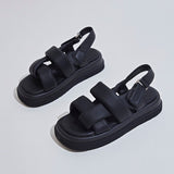 Xajzpa - Fashion Women Platform Sandals Summer Shoes Concise Open Toe Cross Thick Bottom Comfort PU Leather Muffin Sandals Woman