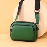 Xajzpa - Cowhide Bag Spring And Summer New Women's Leather Backpack Soft Leather Messenger Bag Broadband Multilayer Shoulder Bag