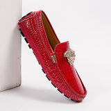 Xajzpa - Brand Casual Shoes High Quality Men's Leather Shoes Snake Pea Shoes Spring Summer Leather Ladies Moccasin Loafers