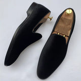 Xajzpa - Men Loafers Shoes Suede Low-heeled Solid Color Comfortable Casual Retro Wear Fashion Everyday All-match Classic Shoes