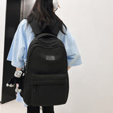 Xajzpa - Fashion Women Backpack Female Waterproof Nylon Schoolbag Student Book Bag Solid Color School Backpacks for Teenager Gilrs Boys