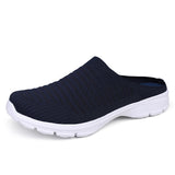 Xajzpa - Men Slippers Summer Mesh Breathable Home Indoor Slippers Men Thick Bottom Slides Fashion Couple Walking Shoes Chanclas Hombre