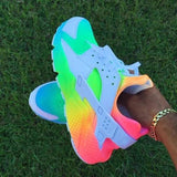 Xajzpa - Women's Colorful Lace-Up Sneakers Platform Walking Shoes