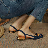 Xajzpa - Womens Fashion Slingback Flats Daily Closed Toe Sandals