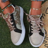 Xajzpa - Rose Gold Casual Sportswear Daily Patchwork Round Comfortable Out Door Shoes