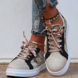 Xajzpa - Rose Gold Casual Sportswear Daily Patchwork Round Comfortable Out Door Shoes