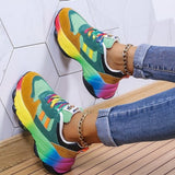 Xajzpa - Blue Casual Patchwork Round Comfortable Sport Shoes