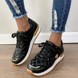 Xajzpa - Black Casual Sportswear Daily Patchwork Solid Color Round Comfortable Out Door Sport Shoes