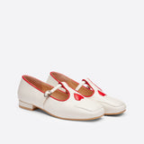 Xajzpa - Women Retro Heart Color Matching Mary Janes