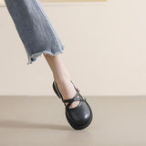 Xajzpa - Women Vintage Round Toe Mary Jane