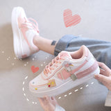 Xajzpa - New Kawaii Candy Color Canvas Sneakers Japanese Style Patchwork Women's Footwear Cute Girls' Lolita Shoes Stickers Zapatillas Mujer