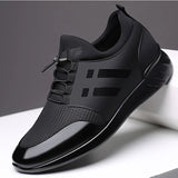 Xajzpa - Men's Sneakers Quality 6CM Increasing British Shoes New Breathable Summer Casual Sneakers Big Size Office Shoes Men