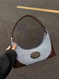 Retro Denim Portable Shoulder Bag
