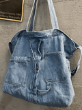 Vintage Denim Large Shopper Bag